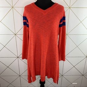 Soft Surroundings Coral Knit Game Day Tunic S/P